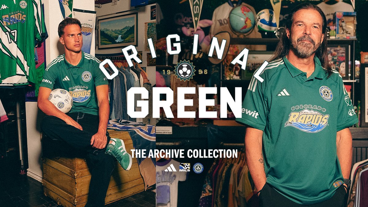 Three decades later, we’re returning to our roots 🏔️ Introducing the Original Green Kit 💚 Available now. #Rapids96 x adidas Football