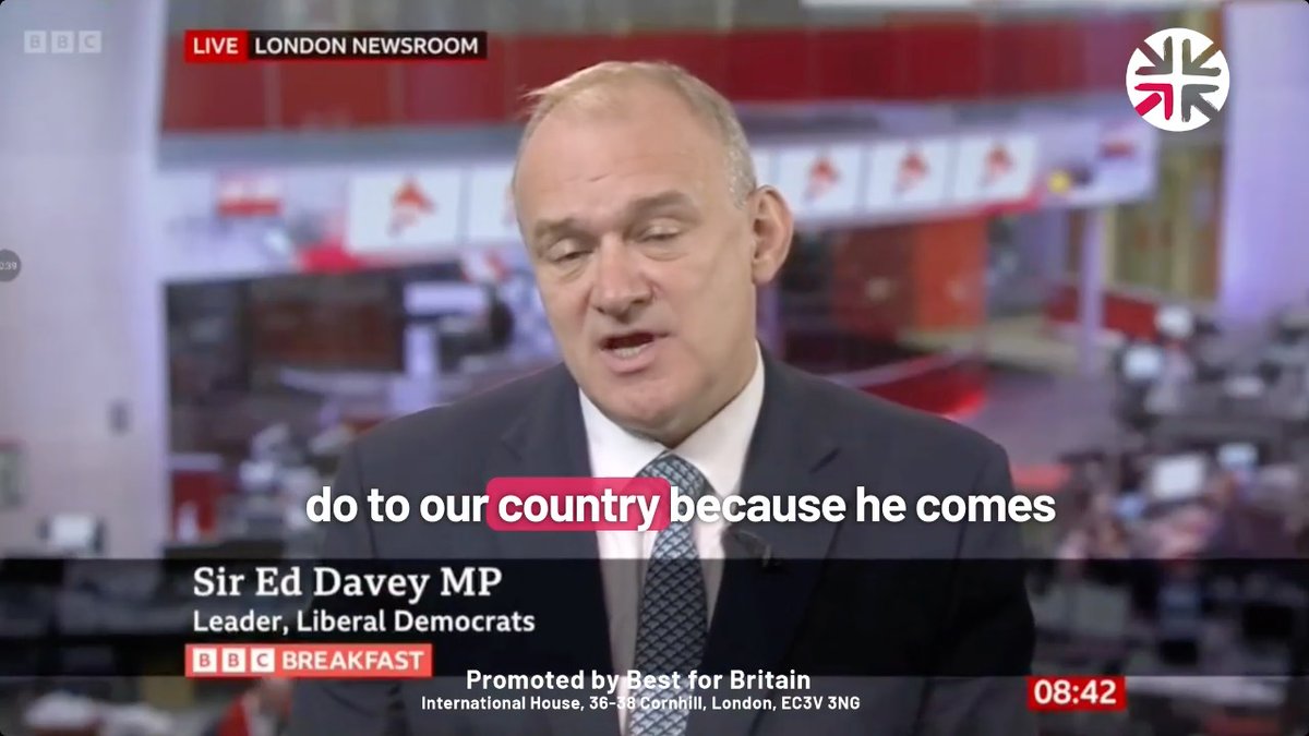 🚨 Ed Davey: "He gets covered when he says horrible things that aren't producing solutions for people's problems" ⚠️ "He doesn't talk about the problems in the NHS. He doesn't deal with the need to sort out care. The problems my constituents face every day."