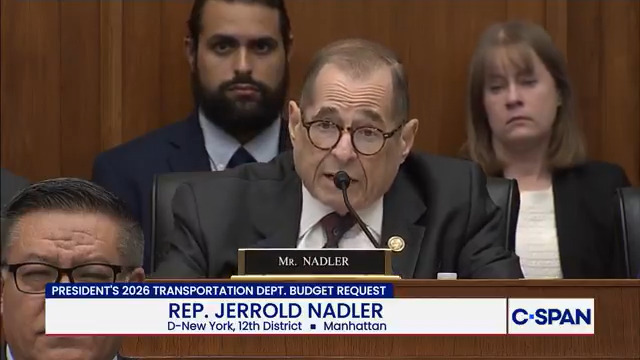 Exchange between Rep. Nadler and Secretary Sean Duffy on NYC Subway safety Nadler: "Why do you continue ignore this and lie about this…?" Duffy: "Why do you continue to lie about people being lit on fire in subways or pushed in front of trains?" Nadler: "Our subways are safe."