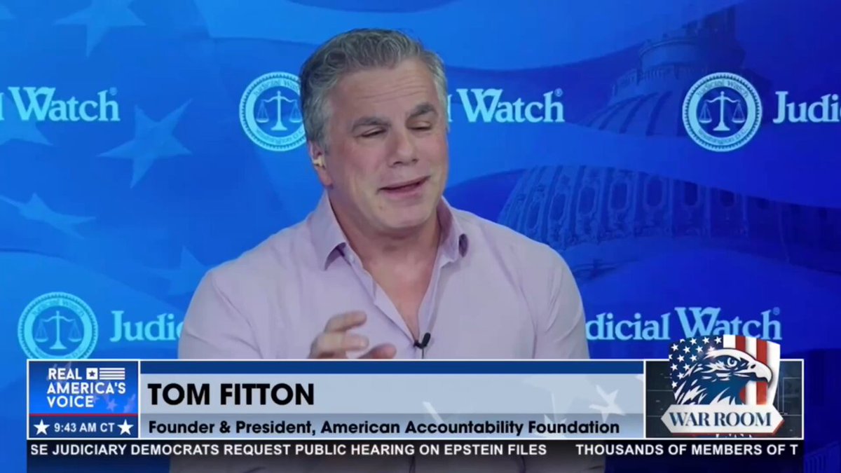 Tom Fitton: The FBI and DOJ can’t be trusted to investigate Epstein, or themselves. Trump should run these investigations directly from the White House, appointing trusted officials to prosecute the corruption. He’s the magistrate in chief. It’s time to act. Tom Fitton
