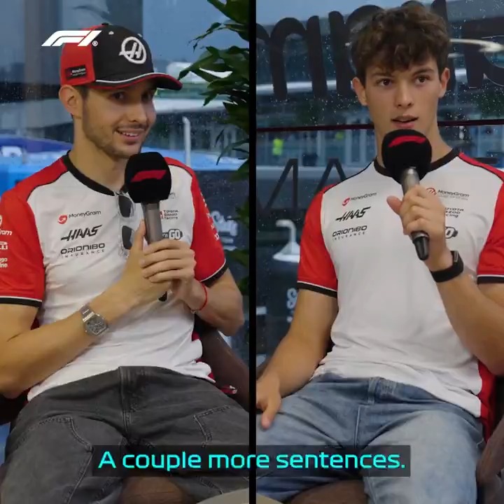 Woah, we're halfway there... 🎤 Hilarity with Haas as Ollie and Estie take on It Takes Two - click to watch now! 👇 #F1 TGR Haas F1 Team