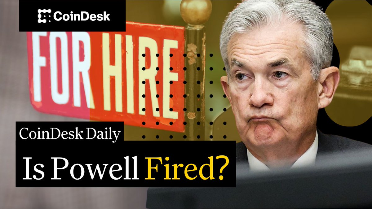🚨 Congresswoman Anna Paulina Luna's post stirs betting markets on Jerome Powell's removal. Crypto Week overcomes a roadblock. Will key crypto bills advance today? .Jenn 3.0✨ hosts "CoinDesk Daily."👇 Thank you to Midnight 👋 for being a sponsor of the CoinDesk media network.