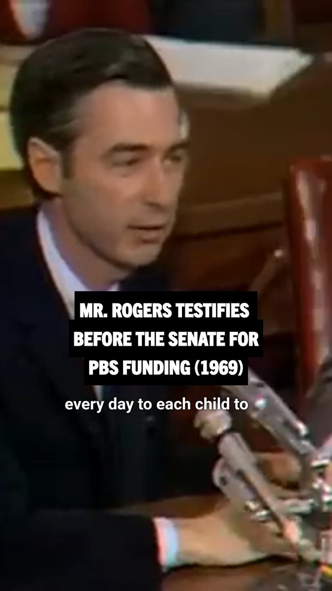 As the Senate prepares to vote on federal funding cuts for PBS and NPR, let's remember Mr. Rogers' words on the importance of public broadcasting.