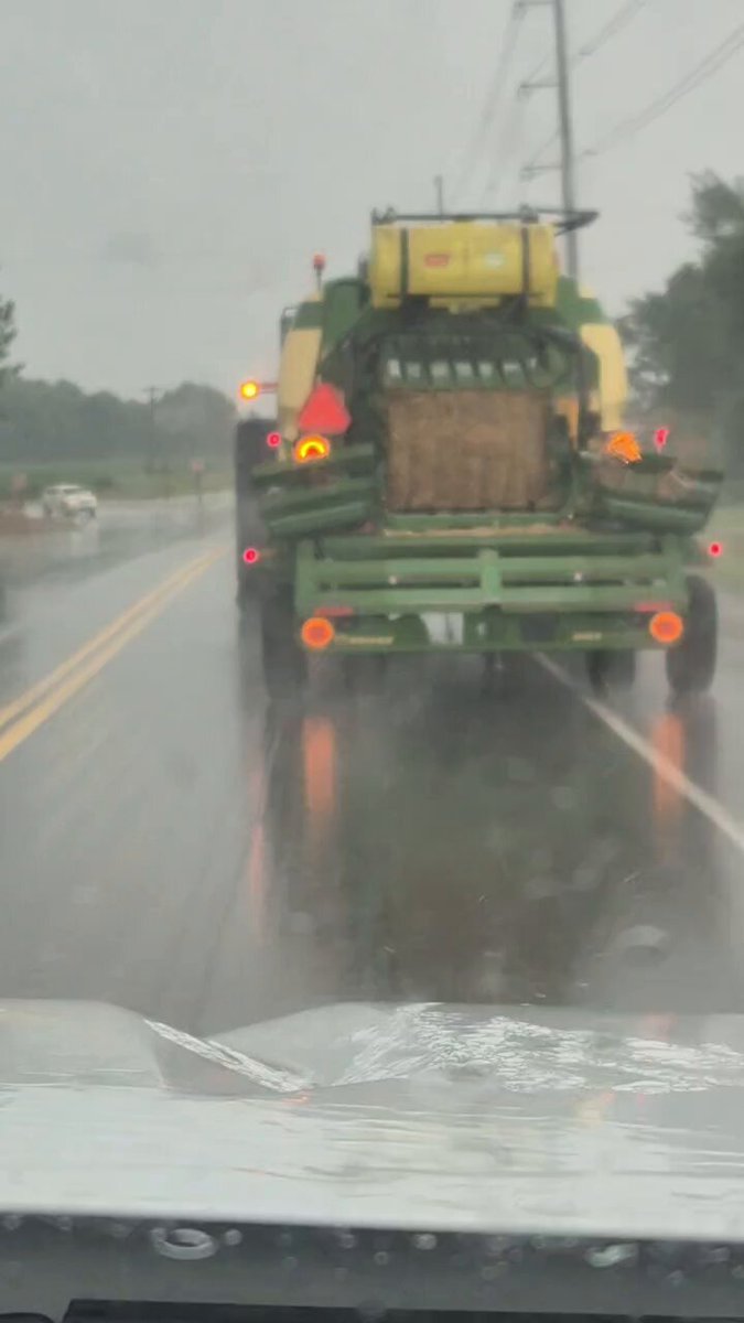 Prime example of why people don't look or respect farm equipment blinkers. This video is 3 minutes long. He was already driving with blinker on when we met up with it. It is a newer tractor and should have canceling blinkers.