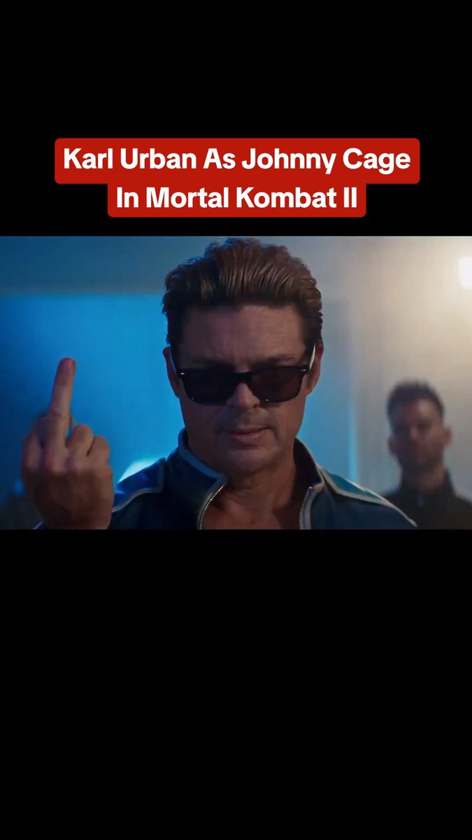 The first teaser for Mortal Kombat II is a movie within the movie starring Karl Urban as Johnny Cage: