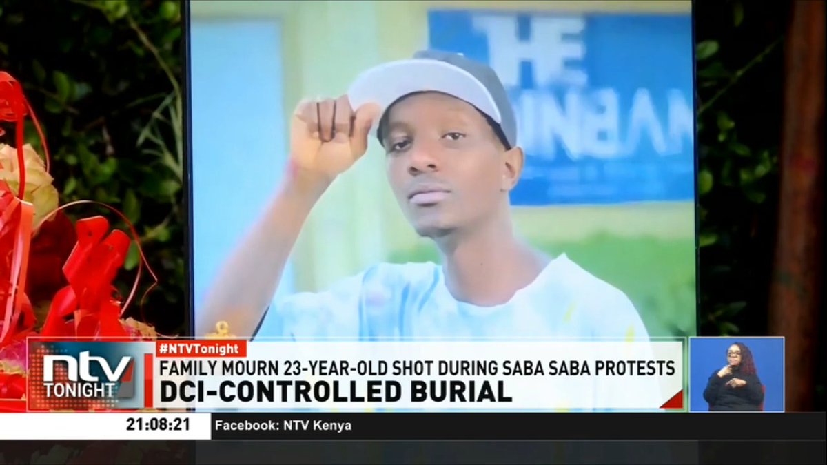 DCI-Controlled Burial DCI officers attempt to take control of the burial program for 23-year-old James Gachara, killed during Saba Saba protests. The officers had cautioned against allowing anyone who might criticise the govt to speak. #NTVTonight Number8, the poet Ruth Sarmwei
