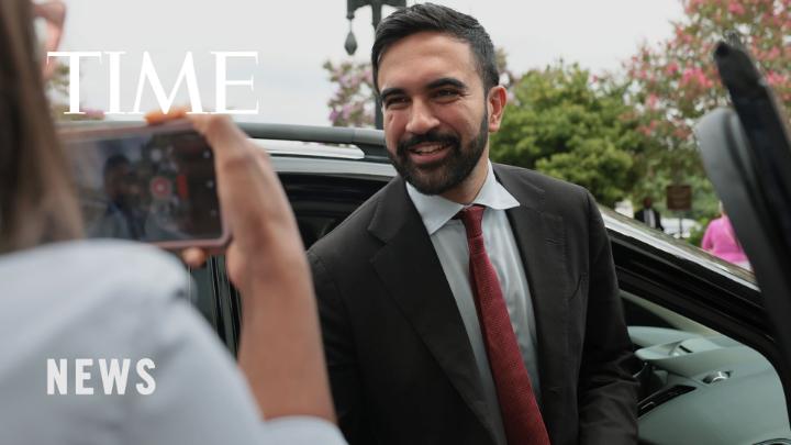 House Democrats meet with New York Mayoral Candidate Zohran Mamdani at a breakfast hosted by Rep. Alexandria Ocasio-Cortez in Washington