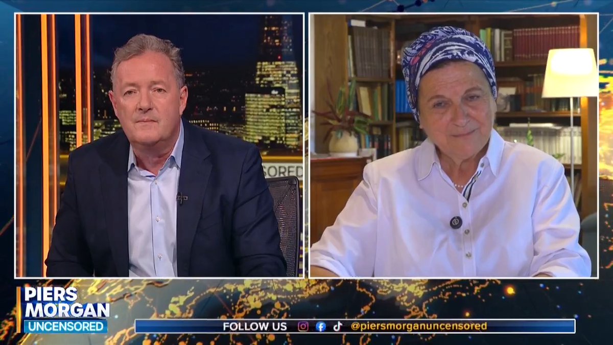 "All you want is all the Palestinians gone... you don't care how many die in the process, do you?" Piers Morgan grills the ‘Godmother’ of the Israeli settler movement, Daniella Weiss. Watch the full interview 👇 📺 Piers Morgan