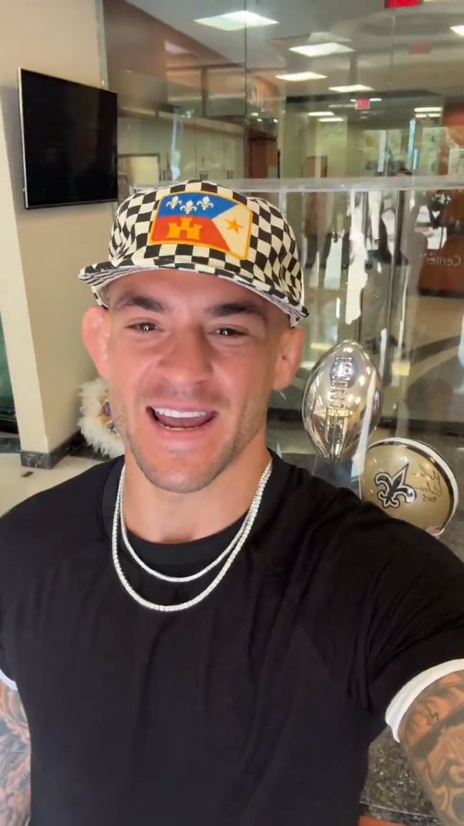 The Legend &amp; lifelong Saints fan Dustin Poirier stopped by our facility ahead of #UFC318 💎 UFC | The Diamond