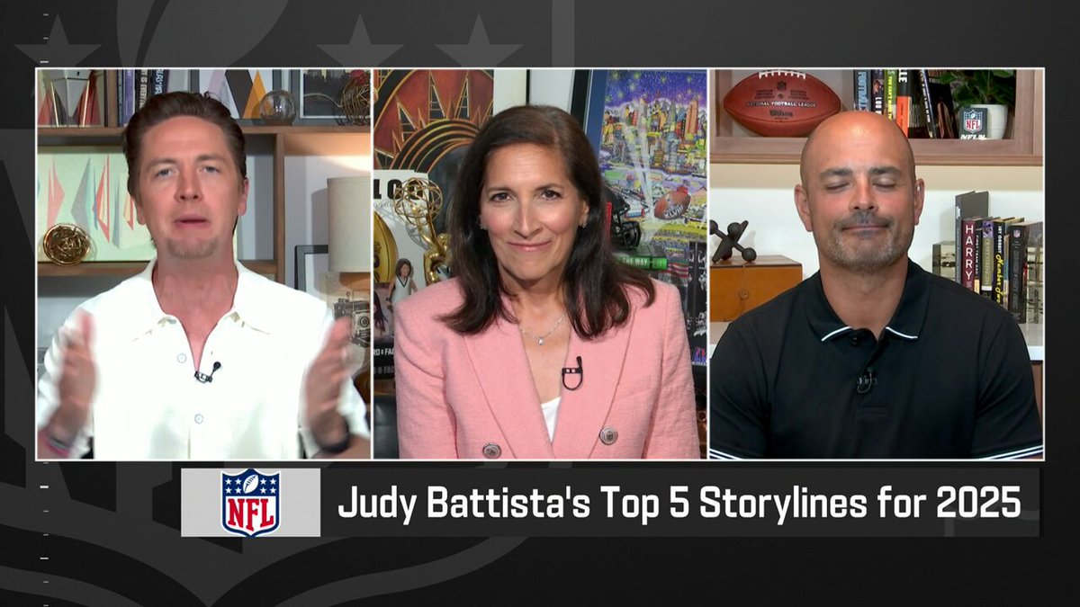 Will Josh Allen or Lamar Jackson finally get over the hump and win it all? 🏆 That's one of Judy Battista's Top 5 Storylines for 2025 that she shared on The Insiders ⬇️