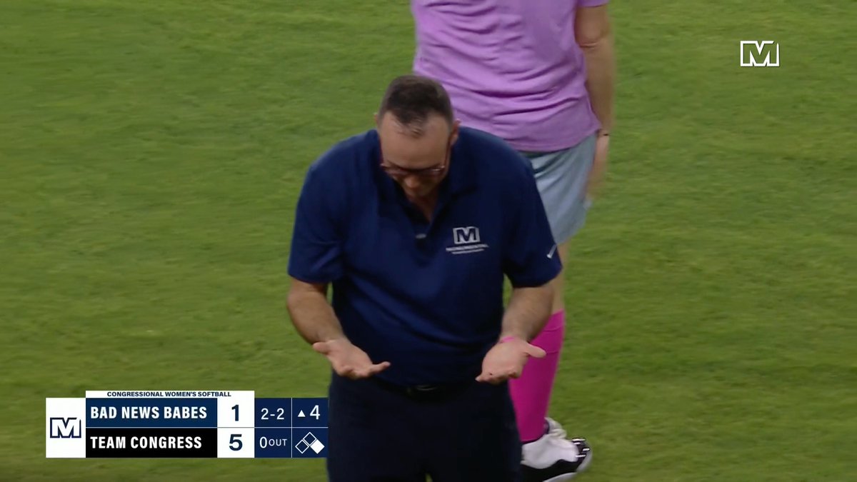 Heads up, Chris Cillizza 👀 He went from CWSoftballGame sideline reporter to outfielder 🤣 Tune in LIVE on MNMT!