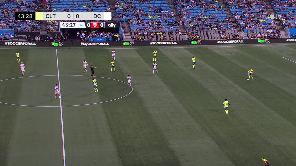 Pep Biel puts Charlotte FC ahead right before the half with his 8th goal of the season! 👑 📺 #MLSSeasonPass:
