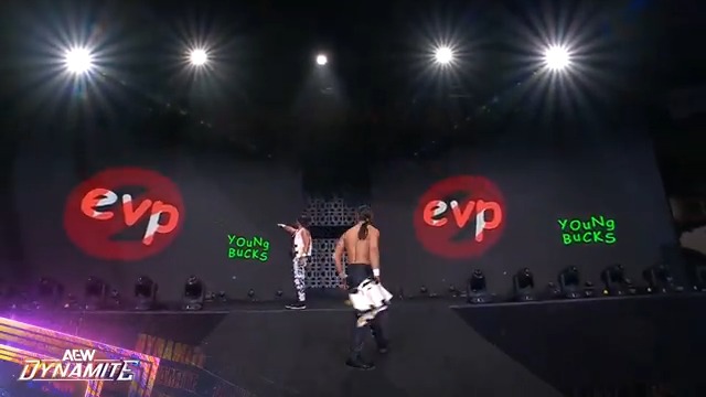Looks like the crew are having a bit of fun at the expense of The @YoungBucks! Watch #AEWDynamite LIVE on TBS &amp; HBO Max