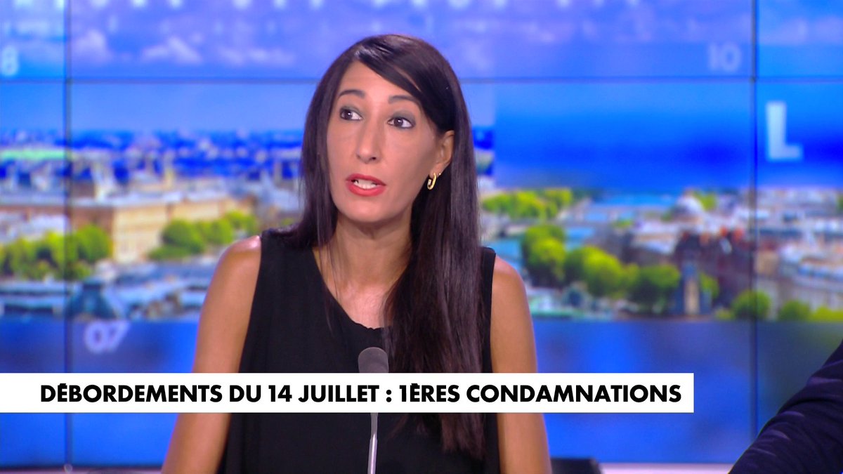 Sabrina Medjebeur, essayiste et sociologue, sur les premières condamnations liées aux débordements du 14-Juillet : «Sarah Knafo a proposé la construction de 100.000 places de prison» dans #HDProsEté