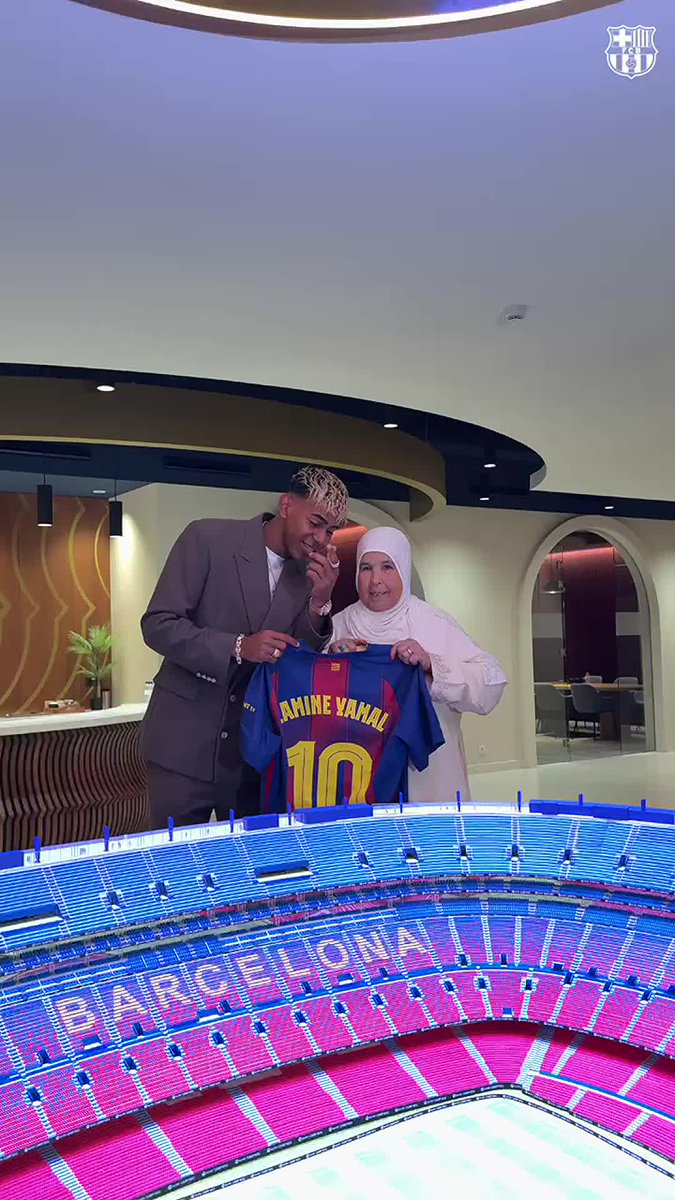 She was there at La Masia. She’s still here now. Lamine Yamal’s grandmother, always by his side. 🥹😍