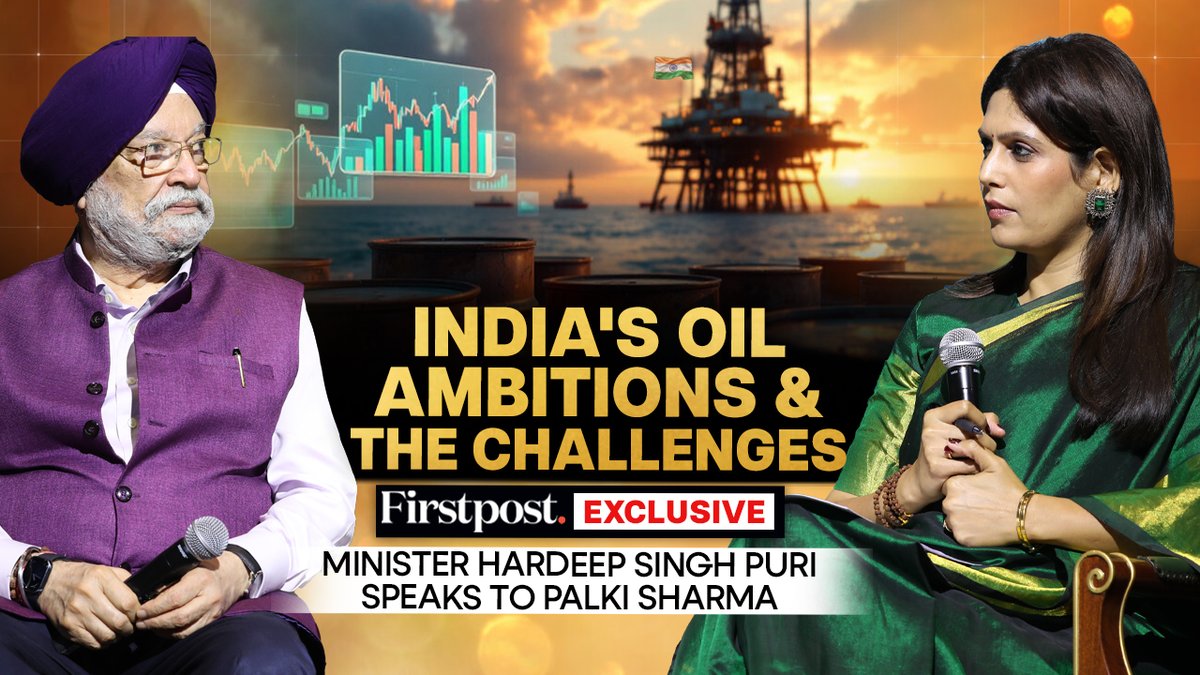 Union Minister Hardeep Singh Puri says that when he became the petroleum minister in 2021, no fresh investments were flowing in, but today the situation has changed. He adds that these changes have come about not because of "drill baby drill" but because of ground reality. | Palki Sharma
