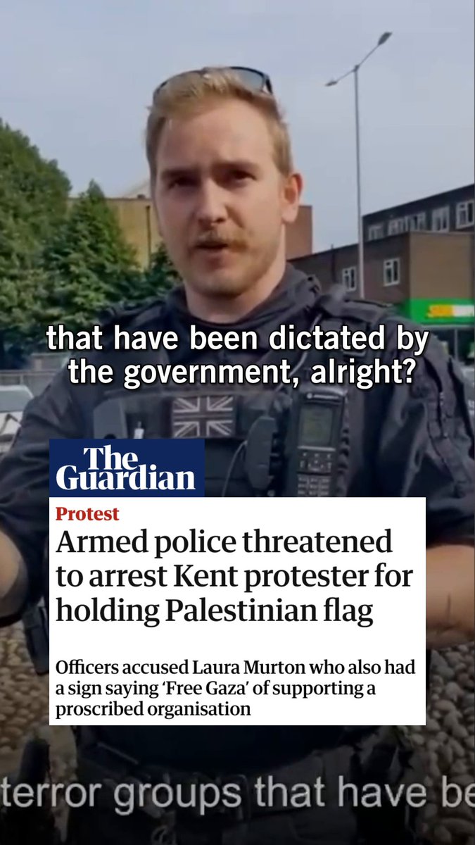 We warned that proscription would have a dangerous chilling effect on freedom of expression. Now we see armed officers threatening to arrest people with Palestine flags and free Gaza placards. There is no lawful basis for this police behaviour.