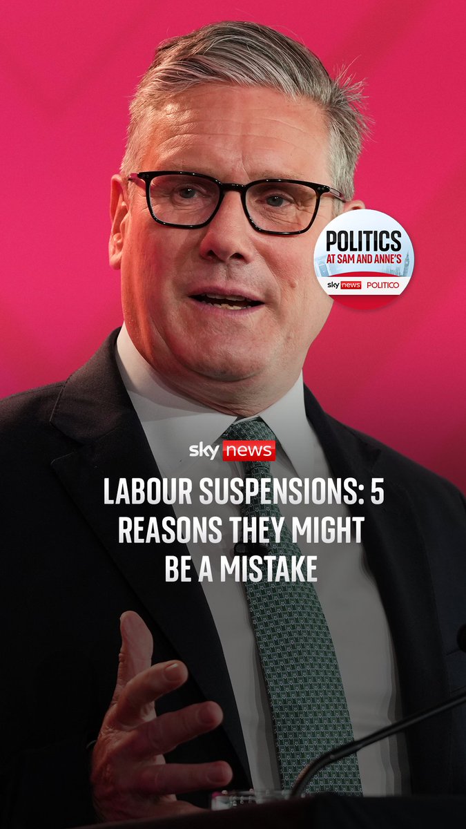The Prime Minister suspends four MPs for "persistent breaches of discipline" as the fallout from the welfare reforms rumble on. Sam Coates Sky and @AnneMcElvoy ask five questions about whether the move will work. Listen now 👉