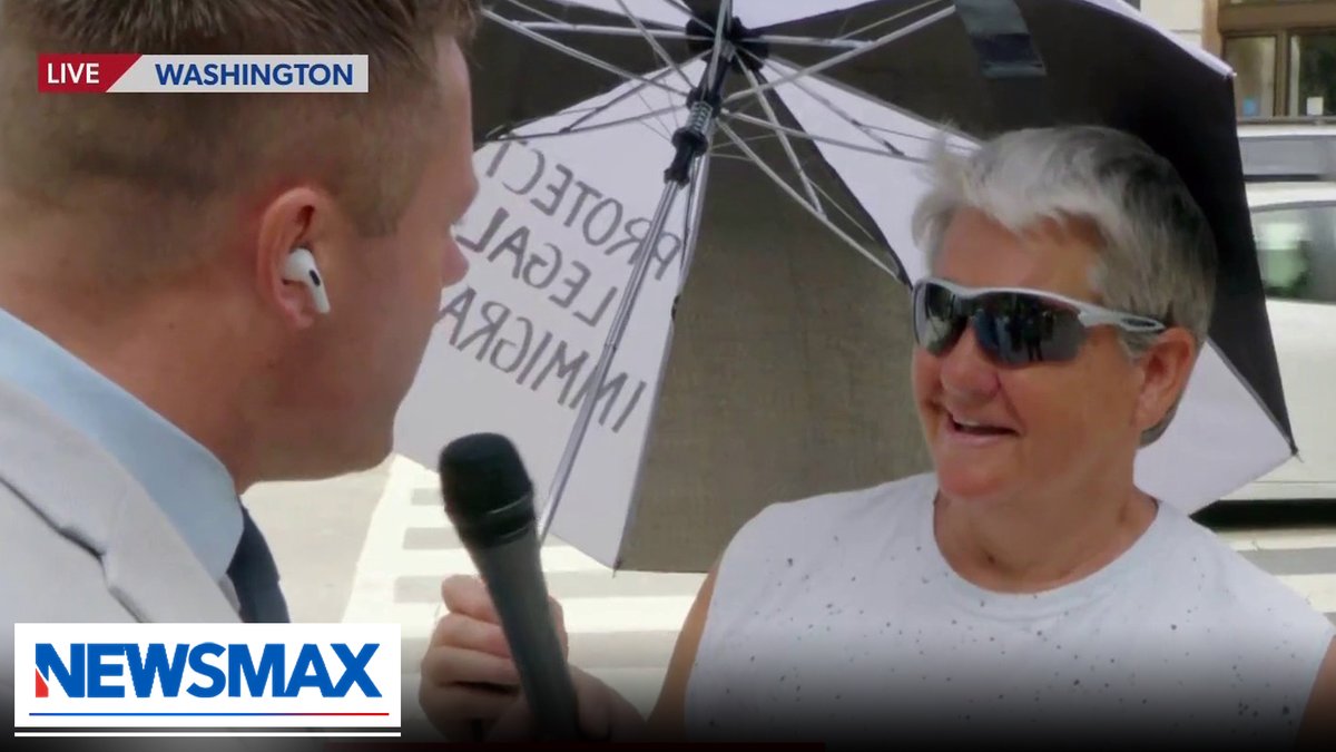 A "Good Trouble" protester has a hard time explaining exactly why she's protesting when asked by NEWSMAX White House Correspondent Mike Carter. Mike Carter Emma Rechenberg Shaun Kraisman