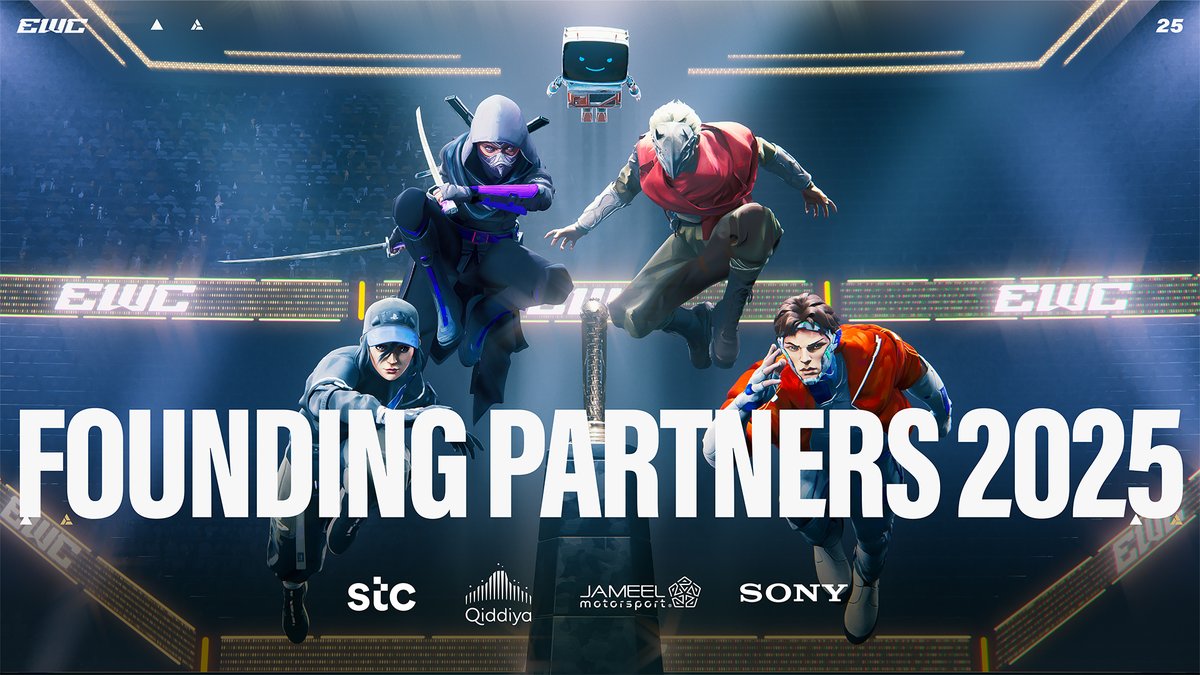 They didn’t just believe in the vision. They helped shape it. 🏆 Proud to introduce the Esports World Cup 2025 Founding Partners stc السعودية @Qiddiya جميل لرياضة المحركات @Playstation_ME