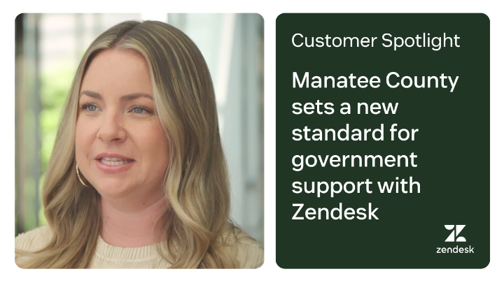 The Manatee County Tax Office is redefining public service with Zendesk. Smarter ticketing and seamless collaboration help teams deliver faster, people-first support across locations. See how they did it: