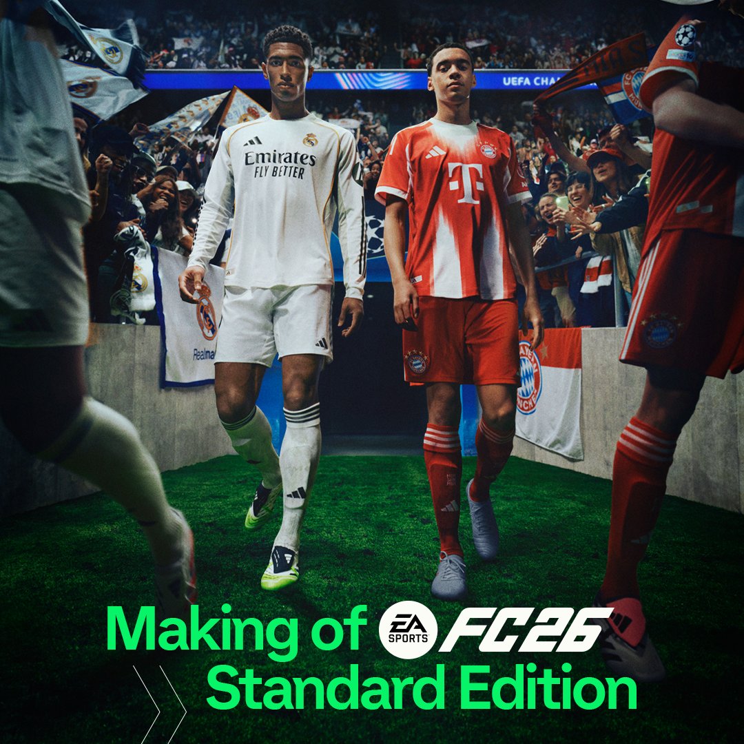 Shaping the game together. See the making of the FC 26 Standard Edition Cover. Pre-Order #FC26 Now.