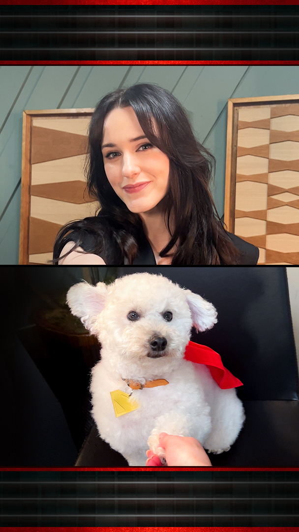 Rachel Brosnahan met (Super)man’s best friend 🐾 Superman #FallonTonight #Superman