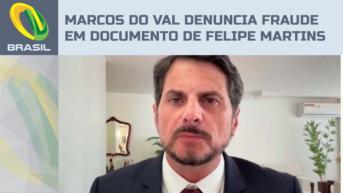 Senador Marcos do Val denuncia manipulação em documentos ligados a Felipe Martins