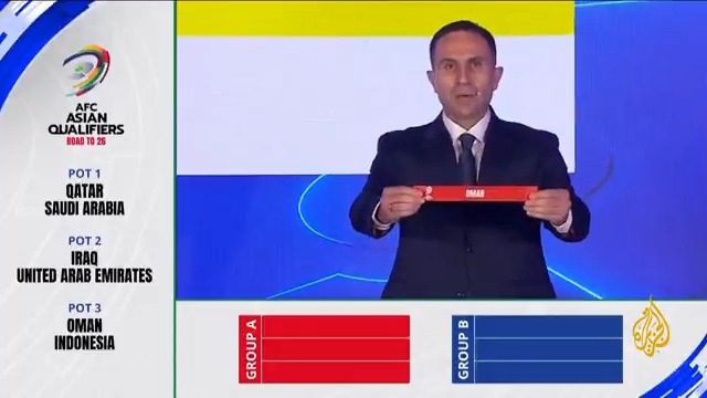 نتائج قرعة الملحق الآسيوي للدور الرابع من التصفيات المؤهلة لكأس العالم 2026 تسفر عن تصدر #قطر للمجموعة الأولى والسعودية للمجموعة الثانية.. التفاصيل في #وقفة_رياضية #الأخبار