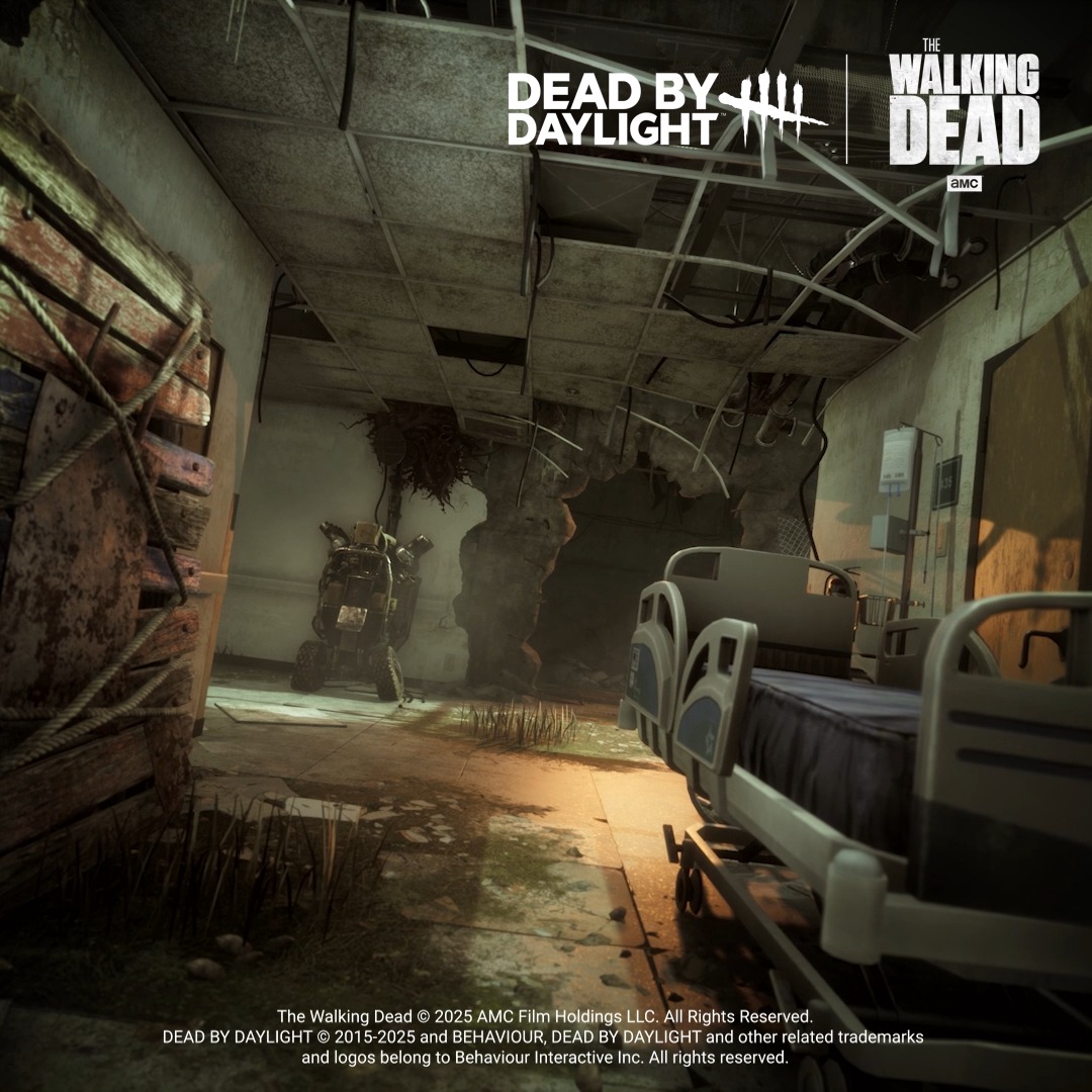 The Fallen Refuge is the new Map within the Withered Isle Realm that introduces a special The Walking Dead themed tile, melding the architecture of the iconic Season 3 prison tower and Season 1 hospital, twisted by the Entity's Realm. Coming on July 29.