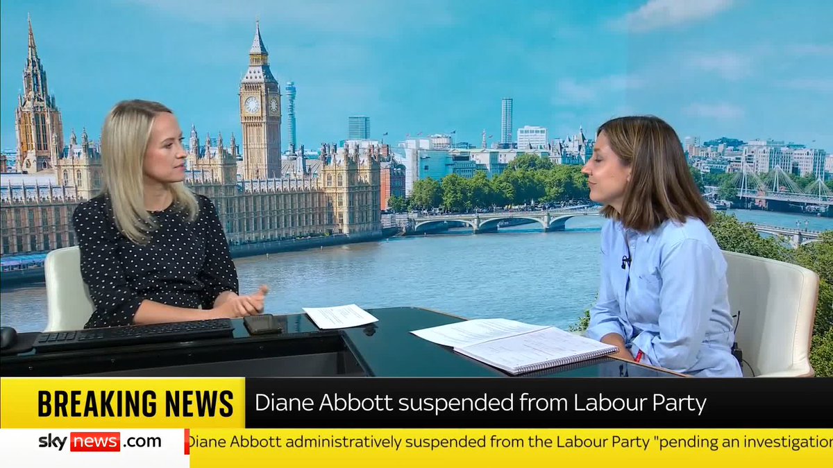Diane Abbott is under investigation by Labour after she doubled down on comments about racism she had previously apologised for. Sky's @WizBates has the full story ⬇️ Latest: 📺 Sky 501, Virgin 602, Freeview 233 and YouTube