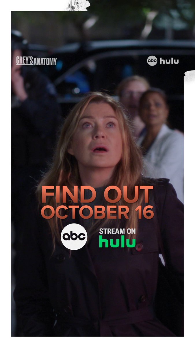 Time is ticking. See you Thursday, October 16 on ABC. Stream on Hulu.