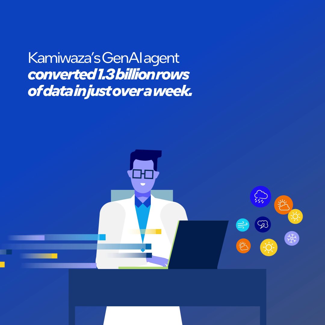 When meteorologists needed access to 55 years of inaccessible weather data to make more accurate forecasts, Kamiwaza’s GenAI agent—powered by #IntelGaudi accelerators and #IntelXeon CPUs—converted billions of rows of data in just over a week. Learn more: