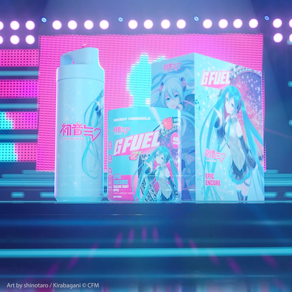 🪩 YES, HATSUNE MIKU WILL PLAY ONE MORE!!! 🎤 Introducing HATSUNE MIKU’S EPIC ENCORE, a new dragon fruit apple flavor primed to energize your next performance. 🎶 The Epic Encore Collector’s Box is NOW AVAILABLE for pre-order! 🛍️ Hatsune Miku #HatsuneMiku