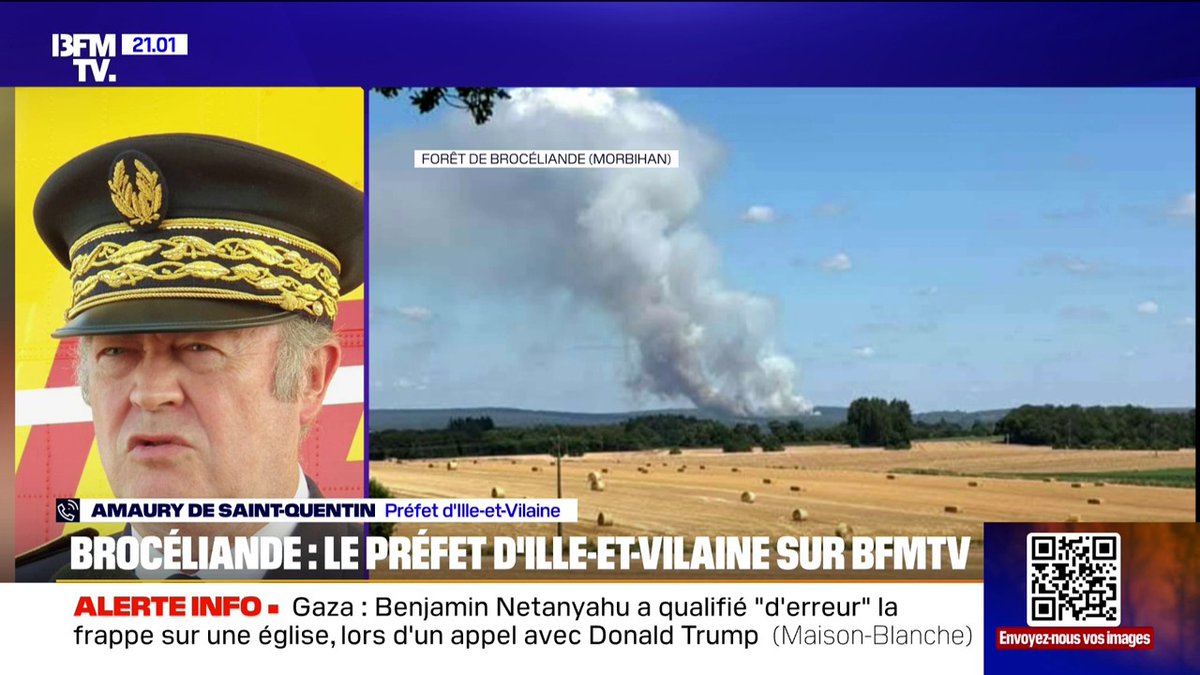 Brocéliande: "Plus de 170 sapeurs-pompiers sont engagés sur le terrain", d'après le préfet d'Ille-et-Vilaine