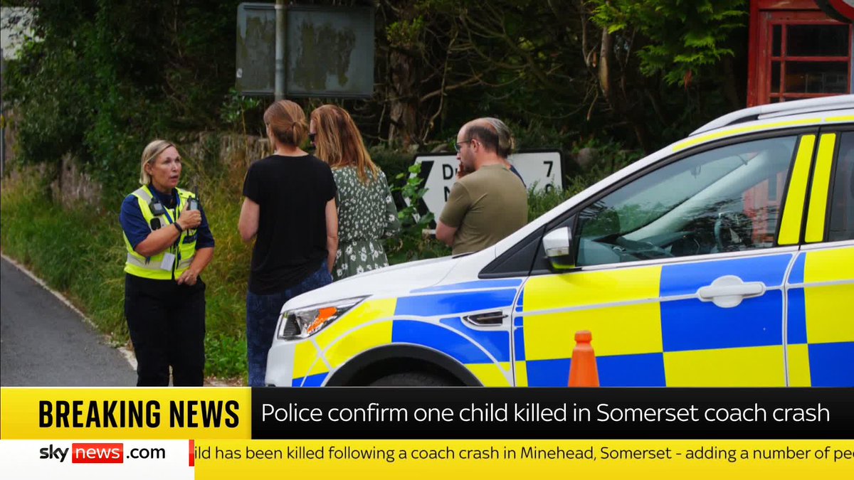 'All I can say is from one mother to another, I feel your pain' Rachel Gilmour, MP for Tiverton & Minehead, the MP for Tiverton & Minehead, reflects after police confirmed a child has died in a coach crash in Somerset 📺 Sky 501, Virgin 602, Freeview 233