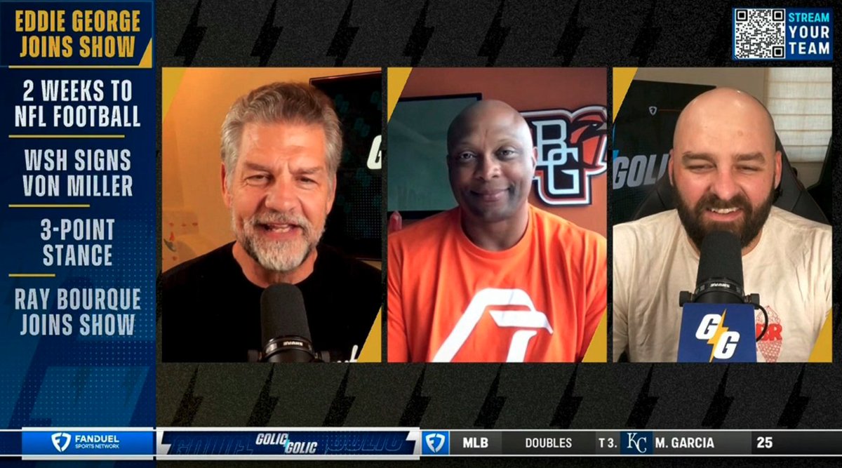 Don't miss Eddie George's segment on the Golic &amp; Golic Show with Mike Golic and Mike Golic Jr 🎥⬇️ #GUTS x #AyZiggy 🟠🟤