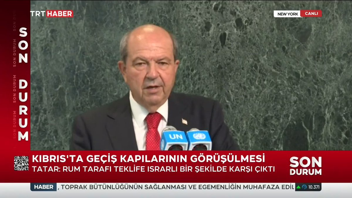 KKTC Cumhurbaşkanı Ersin Tatar: Garantör ülke ve anavatan Türkiye Cumhuriyeti'nin bize desteklerini her zaman büyük memnuniyetle karşılıyoruz.