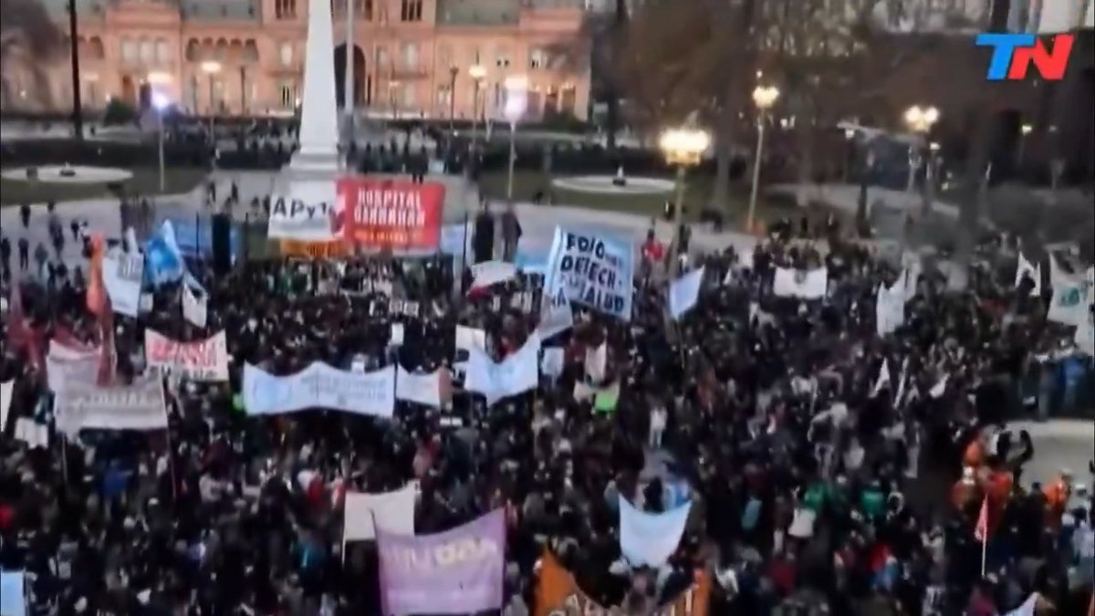 "Garrahan": Por la protesta en Plaza de Mayo