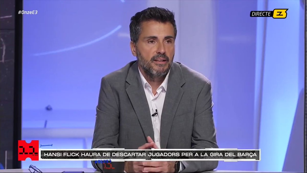 🗣️ Victor Lozano Nieto i la situació del Barça: 🔸 “Aquest club l’estan aguantant Flick i els seus jugadors” 🔸 “Quantes vegades hem sentit gent del club dir que el Barça estava dins de la regla 1-1?” #OnzeE3 ▶️