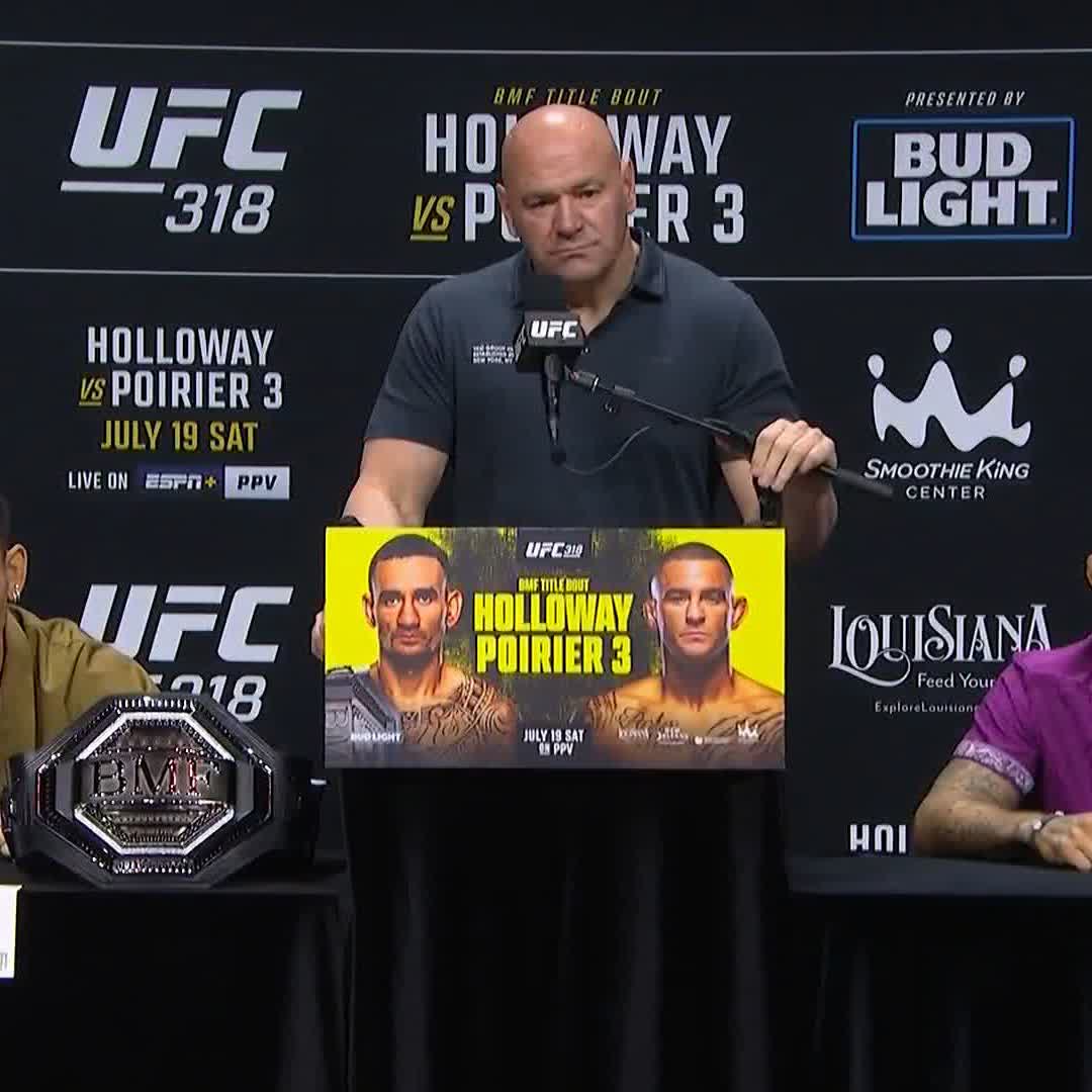 🚨| Dustin Poirier and Max Holloway want Lil Wayne to wrap the BMF belt around the winner at #UFC318. 🏆