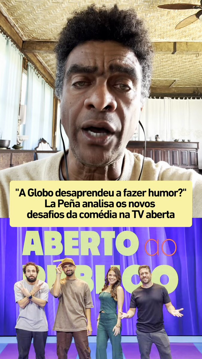 No #tbt de hoje uma reflexão sobre a linguagem de TV Aberta Vs. Internet Analisei os desafios do humor na TV diante das transformações trazidas pelas redes sociais. 📢Qual a sua opinião? A Globo desaprendeu a fazer humor ou fomos nós que desaprendemos a rir? 🤔 #humor #UOL #splash #comedia #tvaberta #tvglobo #abertoaopublico