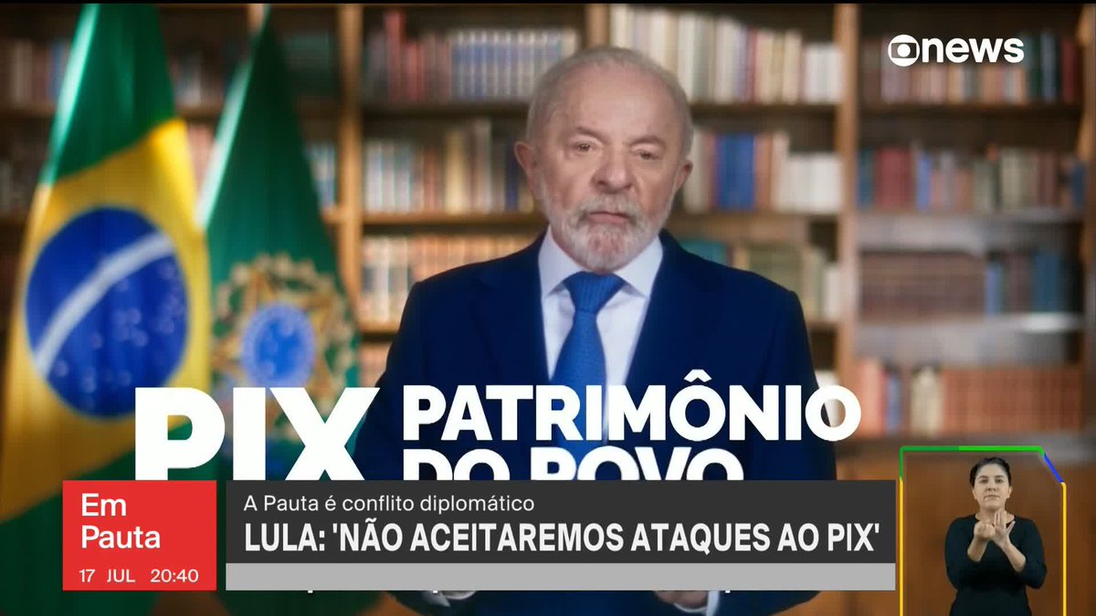 “Minha indignação é ainda maior por saber que esse ataque ao Brasil tem o apoio de alguns políticos brasileiros. São verdadeiros traidores da pátria”, disse o presidente Lula em pronunciamento nacional. ➡ Assista ao #EmPauta: #GloboNews