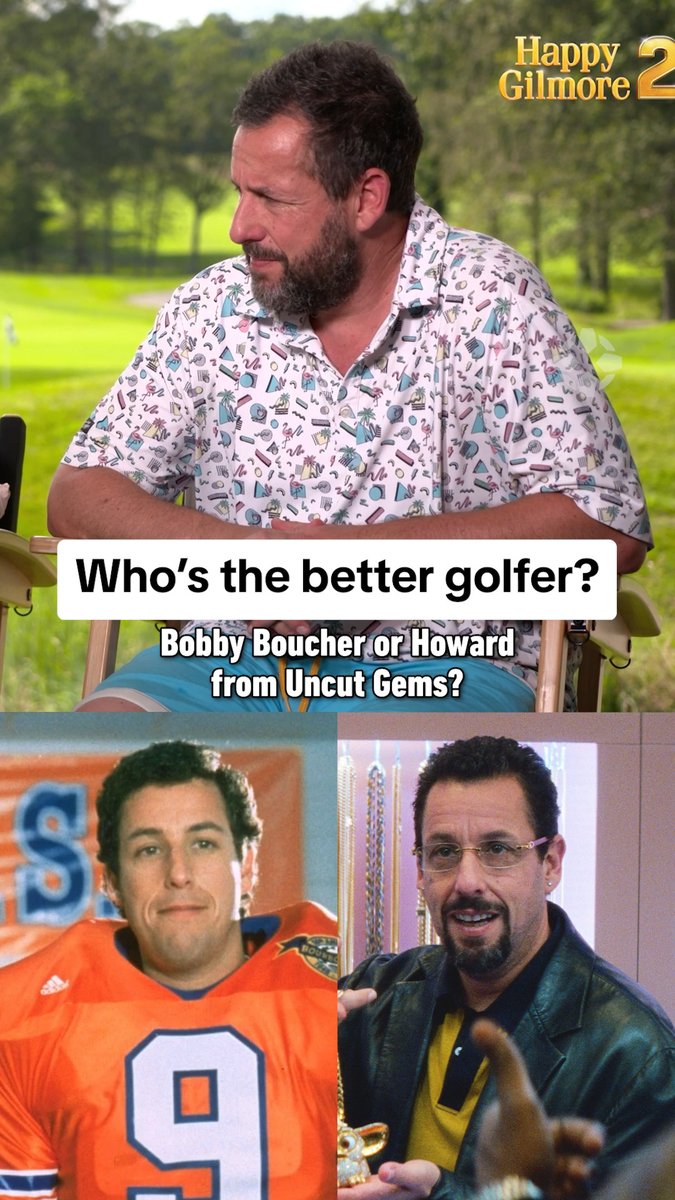 Adam Sandler on Howard from Uncut Gems as a golfer: "Howard can go off the deep end."