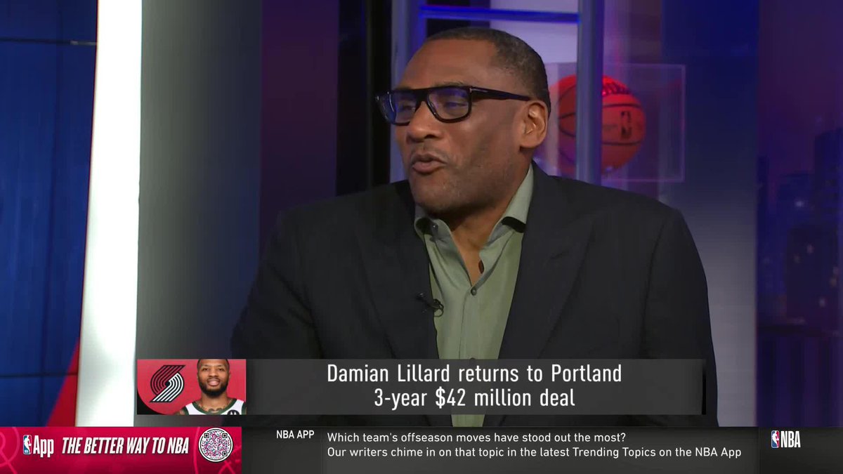 "Chauncey Billups, Jrue Holiday &amp; Damian Lillard are Hall of Famers or will be... Trailblazers are gonna be a team we'll start talking about." 🗣️ Stephanie Ready &amp; Steve Smith discuss Damian Lillard returning to Portland.