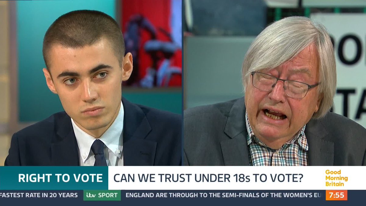 16 and 17-year-olds across the country will be allowed to head to the polls at the next general election for the first time. Cameron Holt MYP and David Mellor debate whether we can trust under-18s to vote.