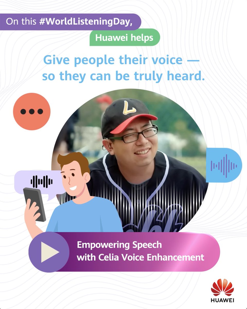 On World Listening Day, Huawei celebrates solutions that listen & connect people, communities, and the planet! ❤️ Giving Voice to People with Speech Disorders: Trouble-free Hearing for Deaf & Hard of Hearing: Listening to Whales: