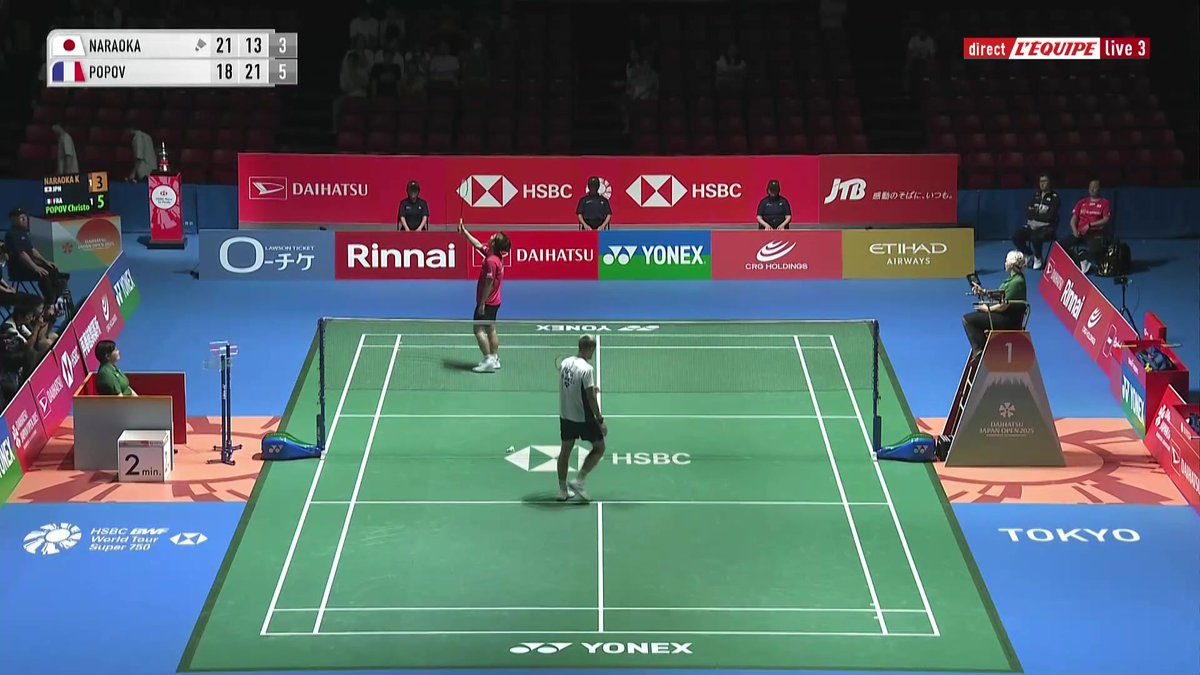 👀 Encore une superbe défense de Christo Popov, avec un geste magnifique ! #lequipeBADMINTON