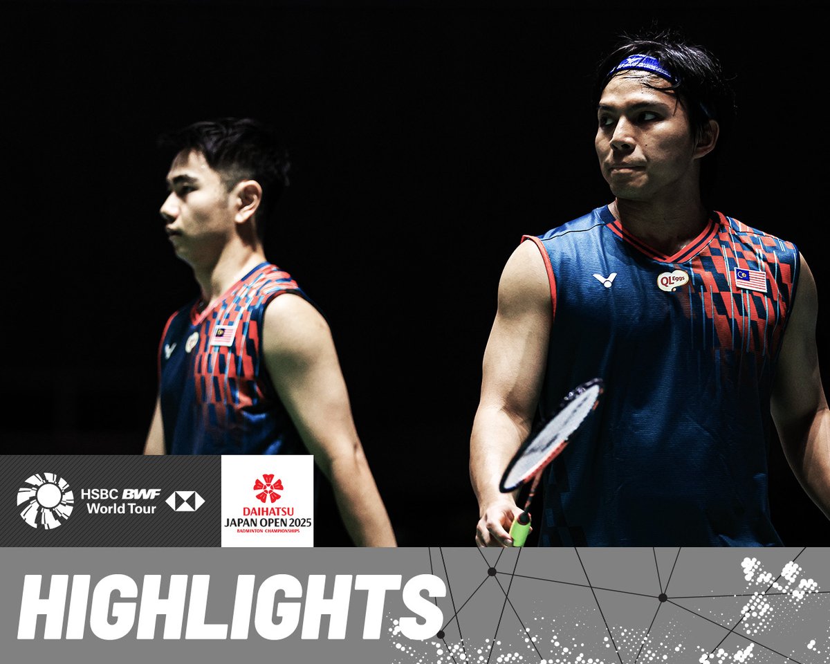 Defending champions Goh/Izzuddin 🇲🇾 come up against Alfian/Fikri 🇮🇩. #BWFWorldTour #JapanOpen2025