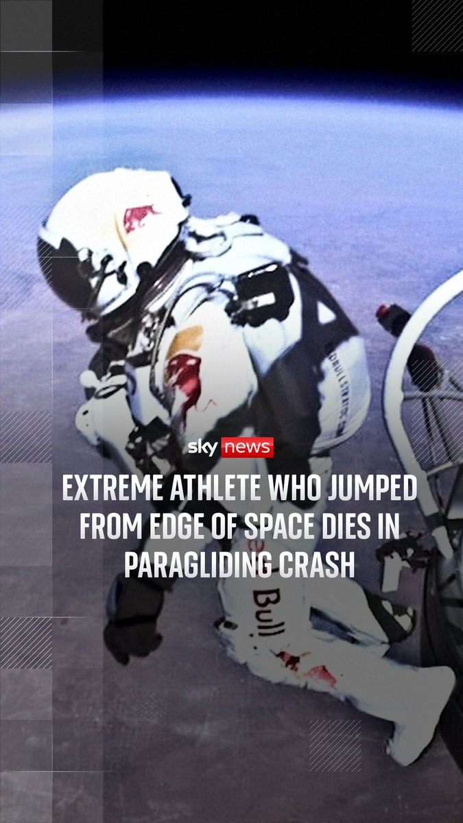 56-year-old Felix Baumgartner, the extreme athlete who once jumped from the edge of space, has died in a paragliding crash in Italy.